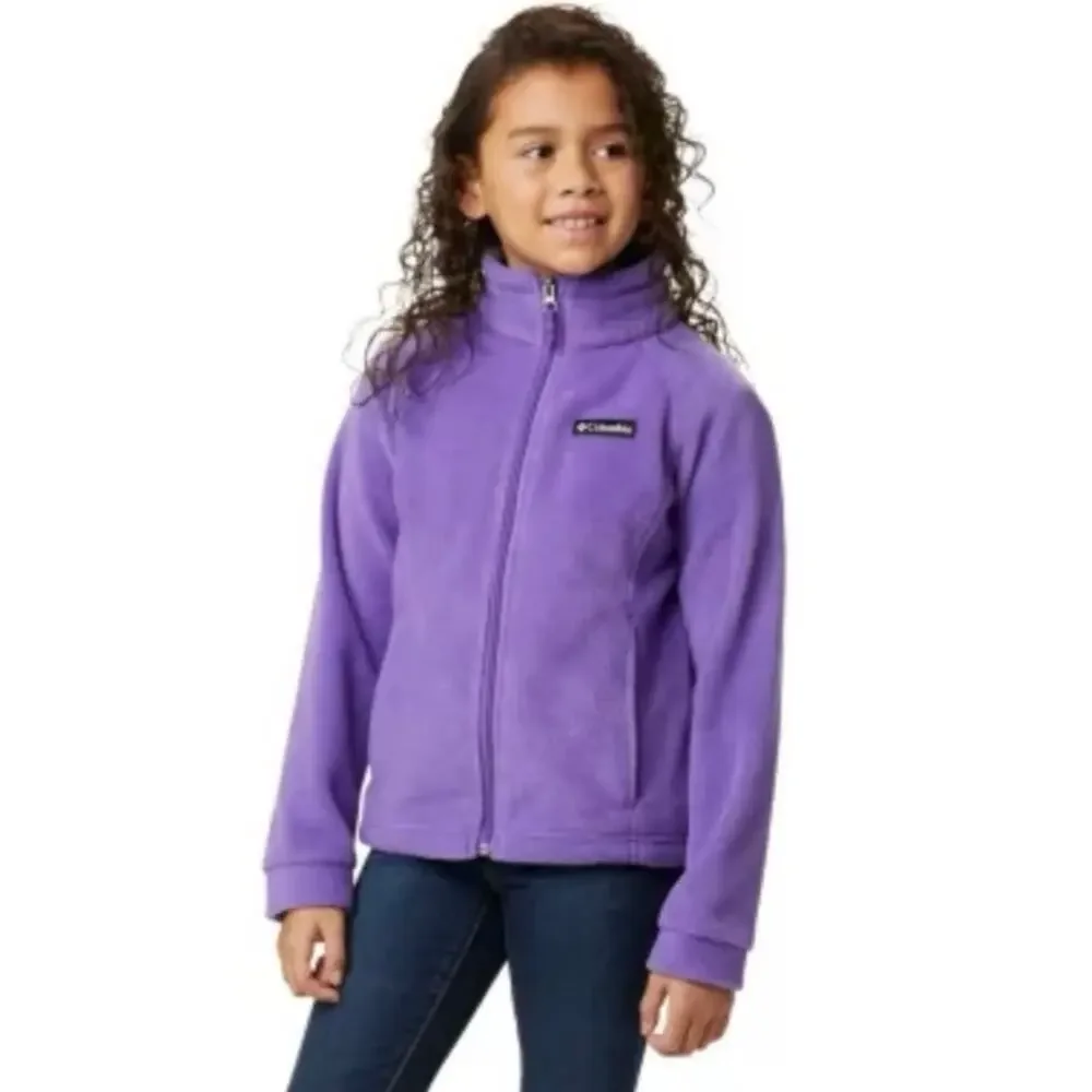 Columbia Girls' Benton Springs Fleece Jacket - Purple, M (10/12)